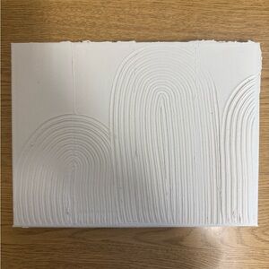 Handmade Textured White Canvas Art